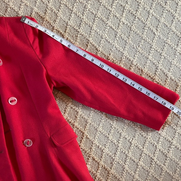 Vintage Red Double-breasted Swing Coat - Picture 10 of 10